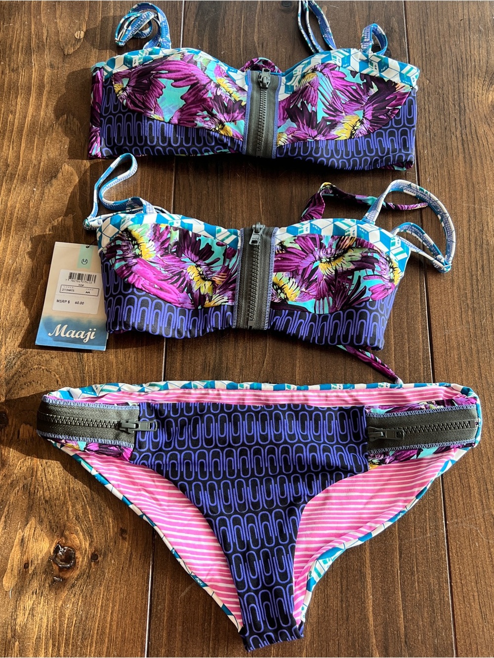 Maaji Women’s 3-piece Zip-Front Bikini